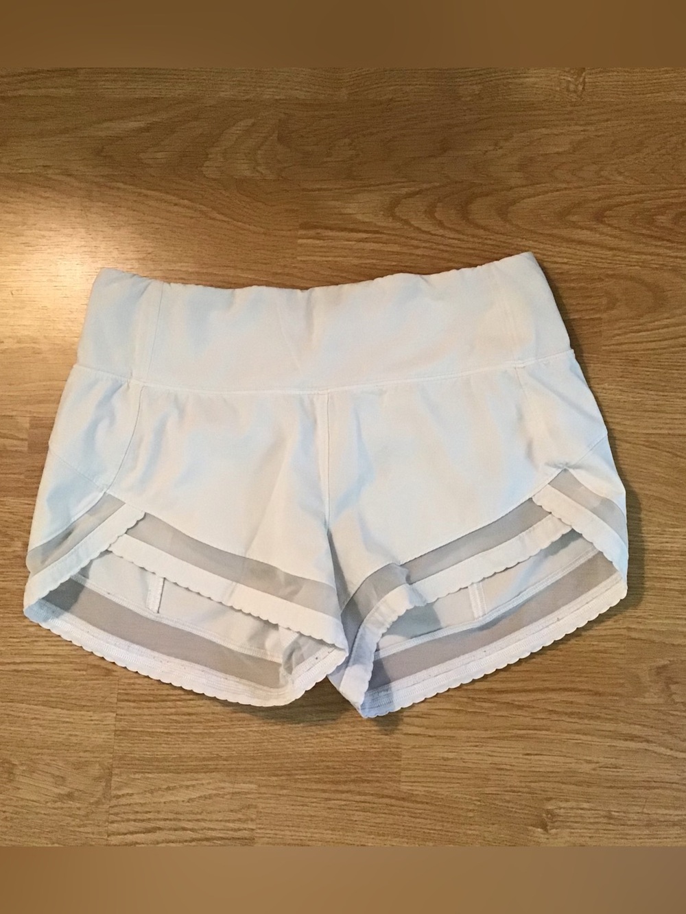lululemon athletica White Layered Hem Athletic Shorts